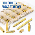 420PCS Brass Round Knurled Male Female Standoff M2 Motherboard PCB Male-female Standoff Spacers